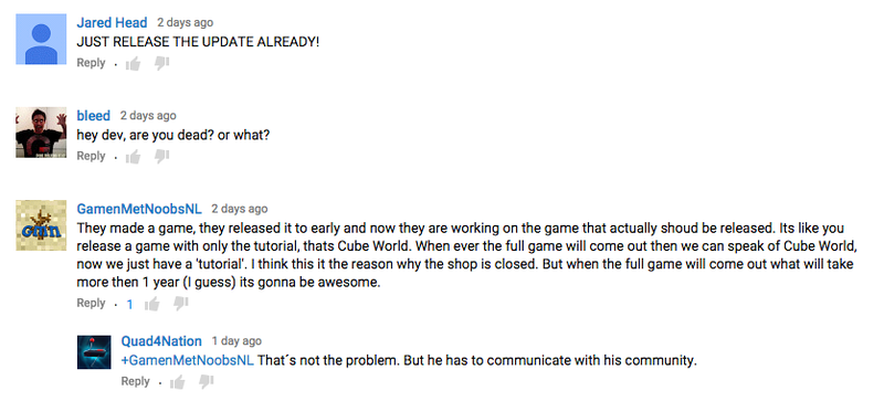 Illustration for article titled Despite 23 Months Without Updates, Cube World Devs Say Game Isn't Dead